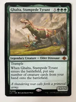 Ghalta, Stampede Tyrant *PROMO* LCI MTG NM/MT PW Stamp Comb Ship -TCGshowcase- - Image 1