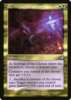 MTG Etchings of the Chosen - Foil - Retro Frame, Modern Horizons, Lightly Played - Image 1