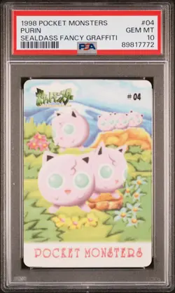 1998 POCKET MONSTERS SEALDASS FANCY GRAFFITI #04 PURIN PSA 10 - Image 1
