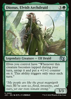 x4 Dionus, Elvish Archdruid U MTG Foundations Jumpstart M/NM, English - Image 1