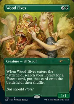 Wood Elves - Borderless NM, English MTG Unique & Misc Promos - Image 1