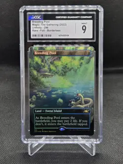 MTG Unfinity Foil Borderless Breeding Pool 286 CGC Mint 9 - Image 1