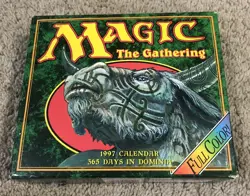 Vintage 1997 Magic the Gathering - 365 Days in Dominia - Color Desk Calendar - Image 1