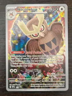Noctowl 141 Stellar Crown Pokemon Center Stamped ETB Promo - Image 1
