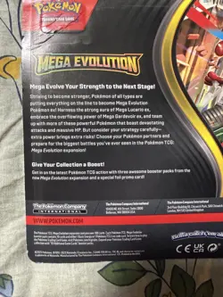 Pokemon TCG Mega Evolution Three Booster Blister Pack Psyduck Promo New Sealed - Image 3