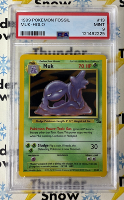 ⚡❄ 1999 Pokemon Fossil #13 Muk Holo PSA 9 - Image 1