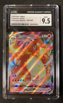 Pokemon Charizard VMAX 020/189 Darkness Ablaze Full Art Holo CGC 9.5 - Image 1