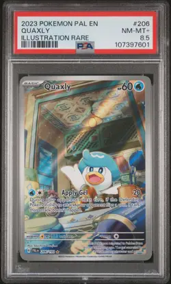 2023 POKEMON PAL EN-PALDEA EVOLVED ILLUSTRATION RARE #206 QUAXLY PSA 8.5 - Image 1