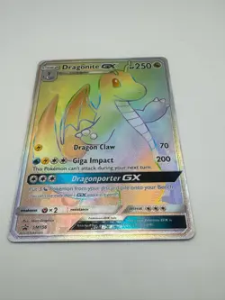 Pokemon TCG Dragonite GX SM156 Rainbow Rare Secret Rare Sun & Moon Promo NM OBO! - Image 2