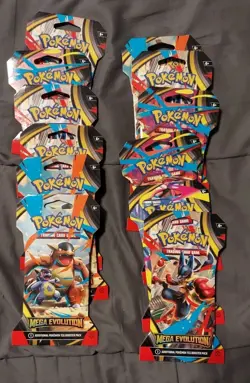 Pokemon TCG Lot of (12) Mega Evolution Sleeved Booster Pack - Image 1
