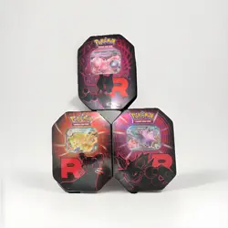 Pokemon TCG Team Rocket Tin Full Set Of 3 - New & Sealed - Image 1