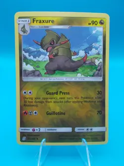Fraxure 155/236 S&M Unified Minds Pokemon TCG Reverse Holo Near Mint/Mint - Image 1