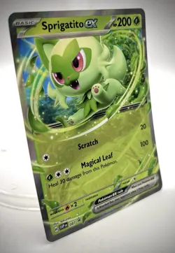 Pokemon TCG - Sprigatito ex 087 Black Star Promo Holo, EN, NM+ - Image 2