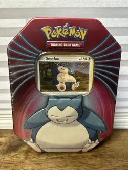 Pokemon TCG 2021 Snorlax Knock Out Tin - Factory Sealed - 3 Booster Packs + Holo - Image 1
