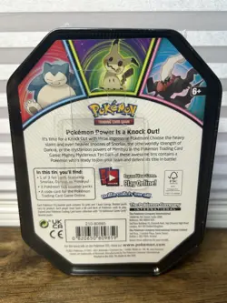 Pokemon TCG 2021 Snorlax Knock Out Tin - Factory Sealed - 3 Booster Packs + Holo - Image 2