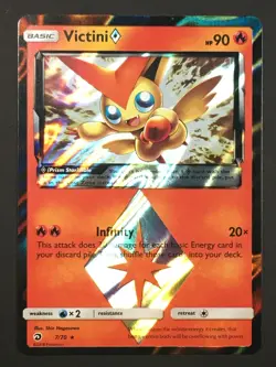 Pokemon TCG Victini Prism Star 7/70 Dragon Majesty Holo Rare NM - Image 1
