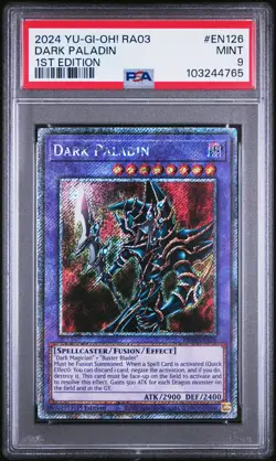2024 YU-GI-OH! RA03-QUARTER CENTURY BONANZA 1ST ED #EN126 DARK PALADIN PSA 9 - Image 1