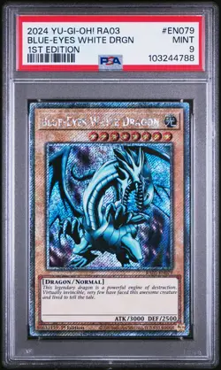 2024 YU-GI-OH! RA03-QUARTER CENTURY BONANZA 1ST ED BLUE-EYES WHITE DRAGON PSA 9 - Image 1