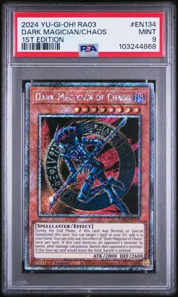 2024 YU-GI-OH! RA03-QUARTER CENTURY BONANZA 1ST ED DARK MAGICIAN OF CHAOS PSA 9 - Image 1