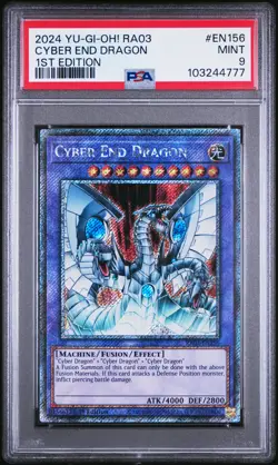 2024 YU-GI-OH! RA03-QUARTER CENTURY BONANZA 1ST ED #EN156 CYBER END DRAGON PSA 9 - Image 1
