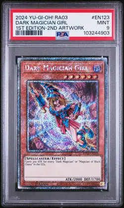 2024 YU-GI-OH! RA03-QUARTER CENTURY BONANZA #EN123 DARK MAGICIAN GIRL PSA 9 - Image 1