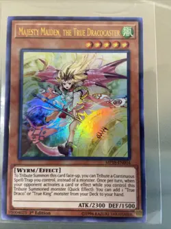 Yugioh MP18-EN004 Majesty Maiden, the True Dracocaster Ultra Rare 1st Ed NM - Image 1