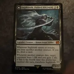 Magic the Gathering Sephiroth Fabled Soldier Final Fantasy Card NM Condition - Image 1