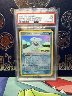 Pokemon Card Snow Cloud Castform 29/113 Reverse Holo Delta Species PSA 9 MINT - Image 1