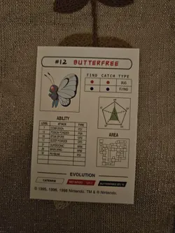 NM 1998 Butterfree #12 Nintendo Pokemon Vintage Rare Card. Any others out thereU - Image 2