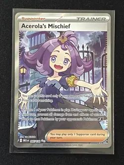 Pokemon TCG Mega Evolution Acerola's Mischief Ultra Rare Holo Card 165/132 - Image 1