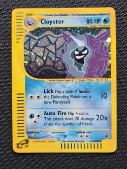 Pokemon TCG Cloyster Expedition Base Set Holo Rare Card 8/165 Near Mint - Image 1