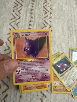 Pokemon TCG Gengar Fossil 20/62 Non-Holo Rare Card Vintage 1999 - Image 1