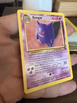 Pokemon TCG Gengar Fossil 20/62 Non-Holo Rare Card Vintage 1999 - Image 4