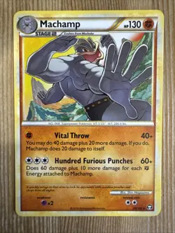 Machamp 26/102 Pokemon Triumphant HS Regular Rare Card LP - Image 1
