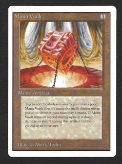 MTG Magic the Gathering Unlimited - Mana Vault - NM/Mint - Very Lightly Played - Image 1