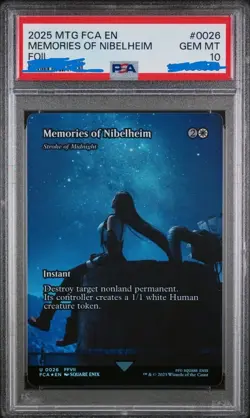 2025 MTG FINAL FANTASY: THROUGH THE AGES FOIL #0026 MEMORIES OF NIBELHEIM PSA 10 - Image 1