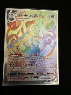 Pokemon TCG - Chandelure VMAX Rainbow Secret Rare Holo - 265/264 - Fusion Strike - Image 1