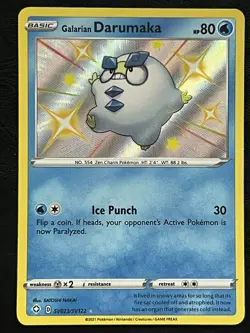Pokemon Galarian Darumaka Holo - Shining Fates Shiny Vault - SV023/SV122 NM2 - Image 1
