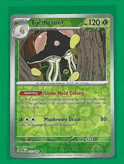 Pokemon TCG SV-Paradox Rift Toedscruel #17/182 Uncommon Reverse Holo - Image 1