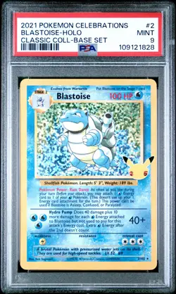 2021 POKEMON CELEBRATIONS CLASSIC COLL #2 BLASTOISE-HOLO PSA 9 - Image 1