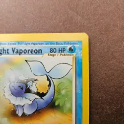 Pokemon TCG Light Vaporeon - Neo Destiny Unlimited 52/105 LP - Image 3