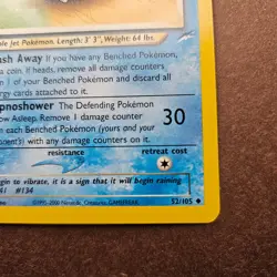 Pokemon TCG Light Vaporeon - Neo Destiny Unlimited 52/105 LP - Image 5
