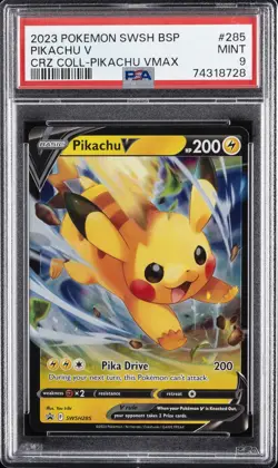 2023 POKEMON SWSH BLACK STAR PROMO #285 PIKACHU V PSA 9 - Image 1