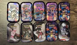 Lot Of 10 *EMPTY* Pokemon Mini Tins - Image 1