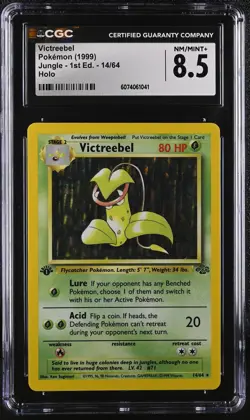 CGC 8.5 Victreebel 1999 Jungle 1st Edition 14/64 Holo Pokemon Card - Image 1