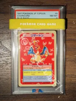 PSA 8 NM 1997 Charizard Topsun Blue Back Pokemon Card Japanese Vintage Rare - Image 1