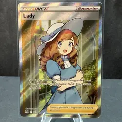 Lady 193/196 Pokemon TCG Card Full Art Trainer Sword & Shield Lost Origin NM - Image 1