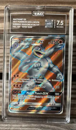 Pokemon Machamp GX Full Art Holo Card Burning Shadows 135/147 Ultra Rare SM - Image 1