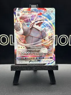 Pokemon Card Aggron VMAX 097/172 Brilliant Stars Full Art Holo Near Mint - Image 2