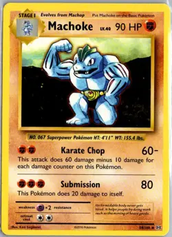 Pokemon XY Evolutions Machoke Uncommon Card 58/108 LP - Image 1